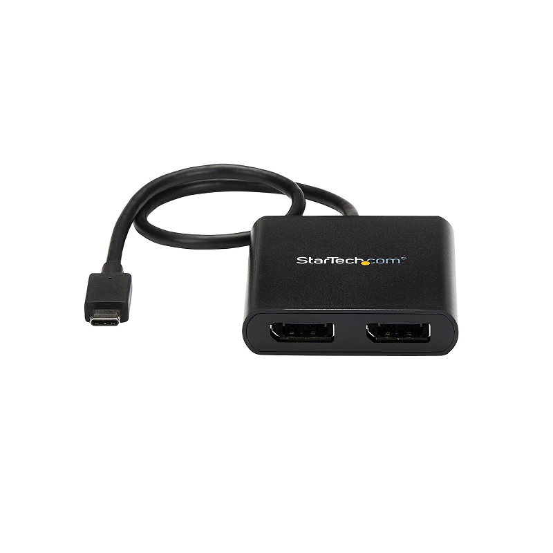 StarTech MSTCDP122DP 2-Port Multi Monitor Adapter USB-C - 2xDisplayPort 1.2 Video Splitter